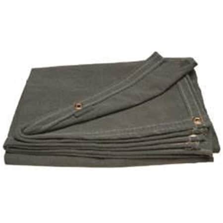 Mauritzon Heavy Duty Tarp, 6, Green, Treated Canvas CT1010